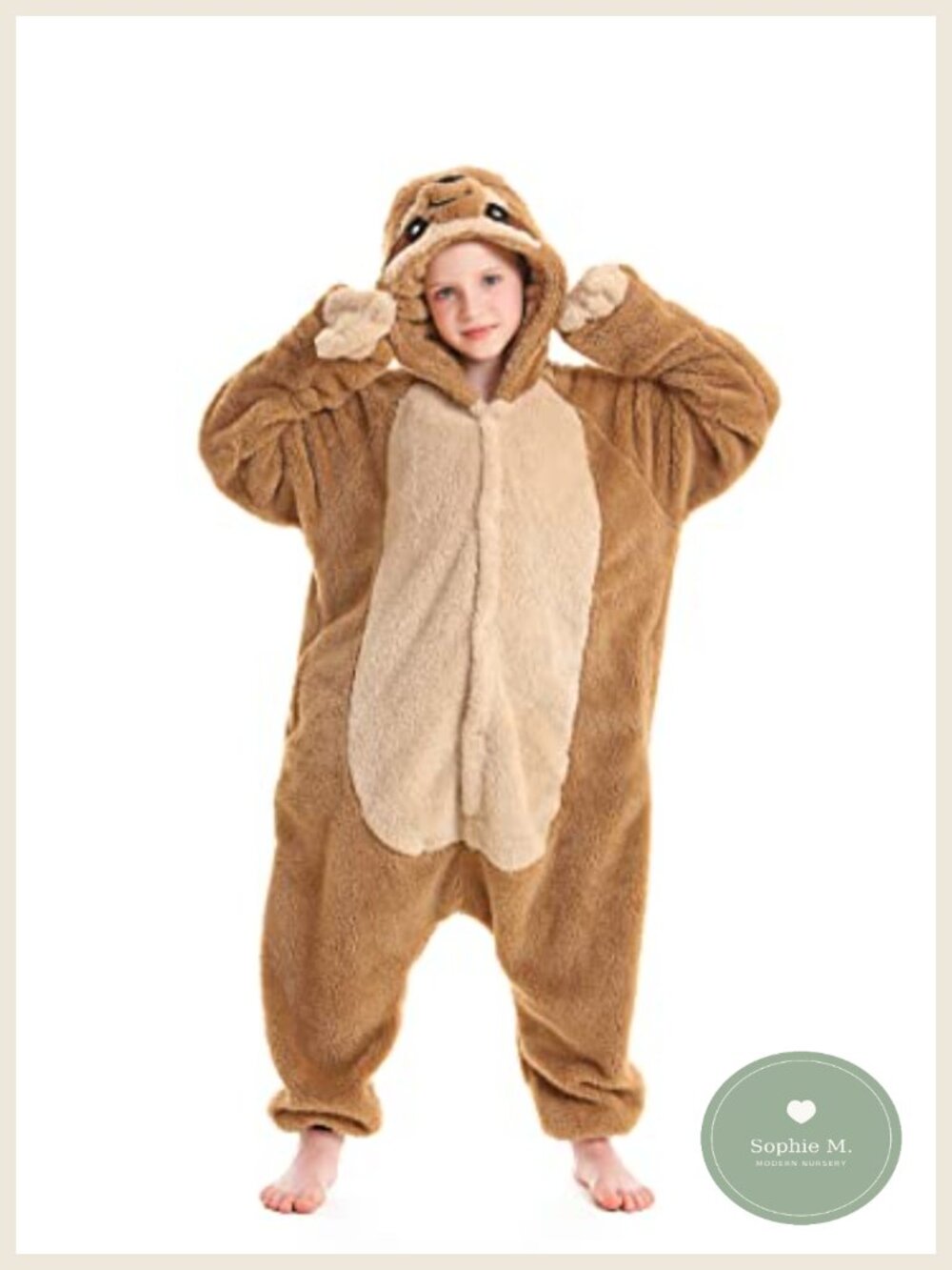 Kids Animal Onesie Pajamas Halloween Cosplay Costume Arctic Fleece Hooded